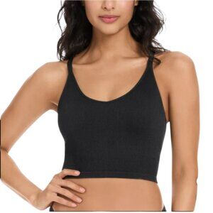 NWOT Lemon Ribbed Yoga Bra | Black